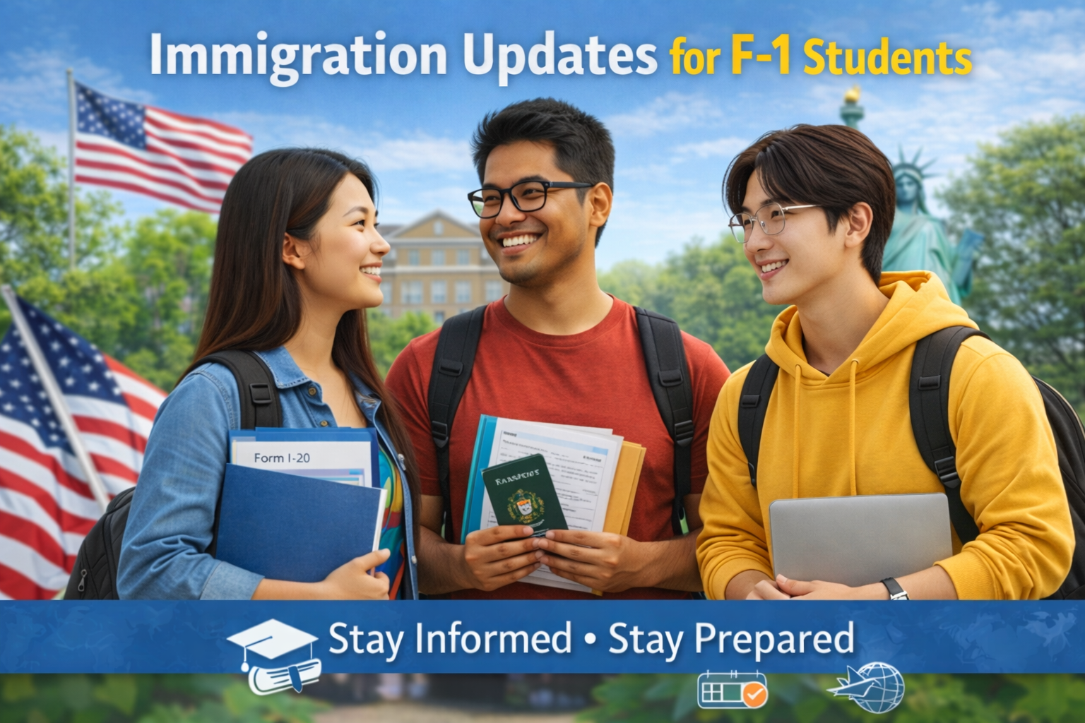 A group of international students